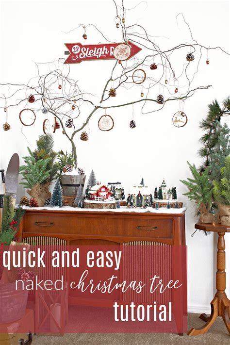 Make This Quick And Easy Naked Christmas Tree With Only Three Budget