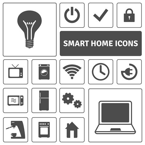 Smart Home Icons Set 462235 Vector Art at Vecteezy