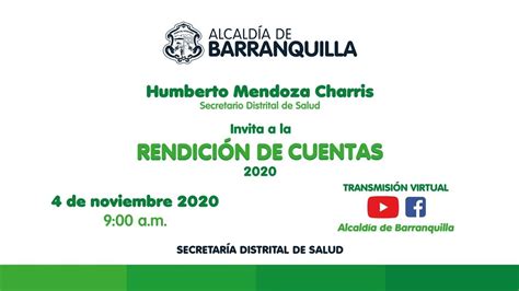 Sector salud distrital hará Rendición de Cuentas YouTube