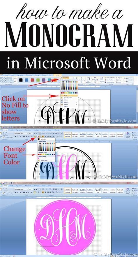 How To Create A Monogram Using Microsoft Word Artofit