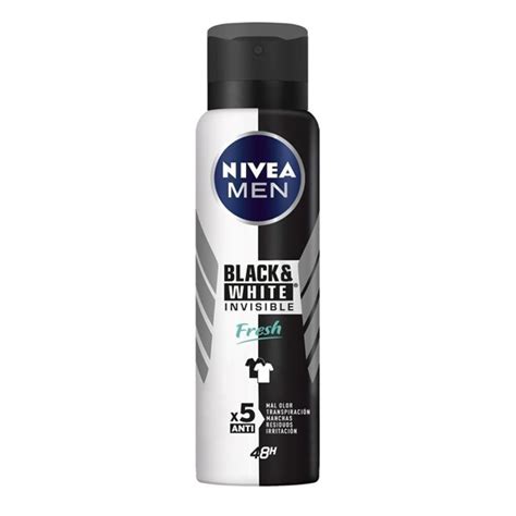 Desodorante Spray Men Nivea Invisible Black White Fresh X 150 Ml