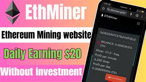 EthMiner | Ethereum Mining website | Earn daily Eth Coin | Without ...