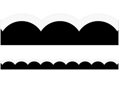 Black White And Stylish Brights Scalloped Border At Lakeshore Learning