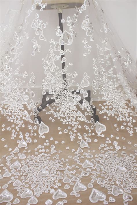 Shiny Sequin Lace Fabric For Wedding Dress Bridal Gown Lace Etsy