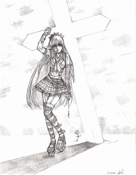 Gothic Girl drawing... by Xenogia on DeviantArt