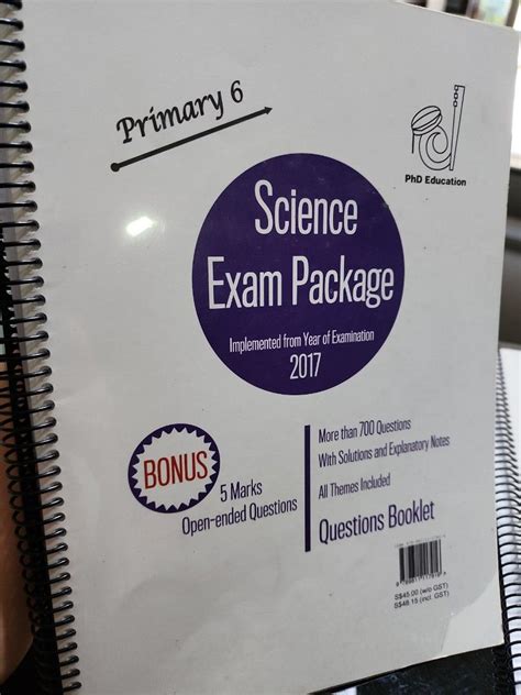 Psle Primary Science Exam Package Phd Education Hobbies Toys