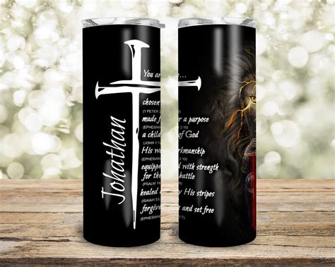 Christian Tumblers For Men Bible Verse Tumbler Customized Etsy