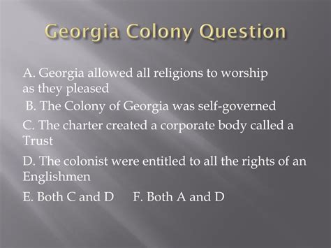 Ppt Colonial Georgia The Founding Of Georgia Powerpoint Presentation