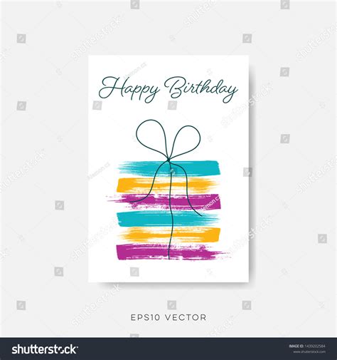 Creative Happy Birthday Card Design Template Stock Vector Royalty Free