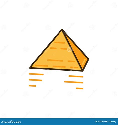 Vektor Pyramide Konzept Gelb Kreative Symbol Oder Symbol Vektor