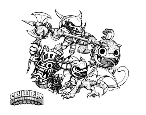 Free Skylanders Drawing To Print And Color Skylanders Coloring Pages