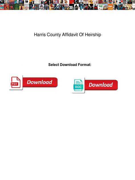 Fillable Online Harris County Affidavit Of Heirship Harris County Affidavit Of Heirship