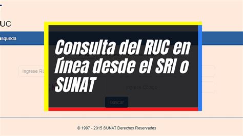 C Mo Consultar El Ruc Por Internet Paso A Paso