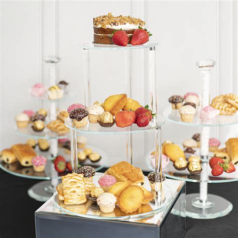 Crystal Glass Tier Cake Display Stand Clear Cmh