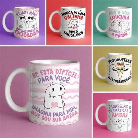 Kit Digital Flork Amigas Frases Engra Adas Sublima O Caneca Studios Cat