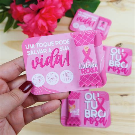 Card Balinha Outubro Rosa Mimo Para Cliente Elo