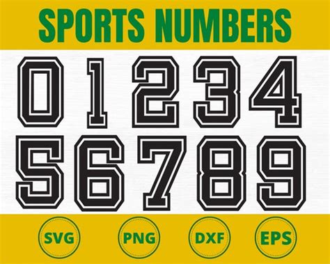 Jersey Numbers Svg Sport Numbers Svg Football Numbers Svg - Etsy Canada