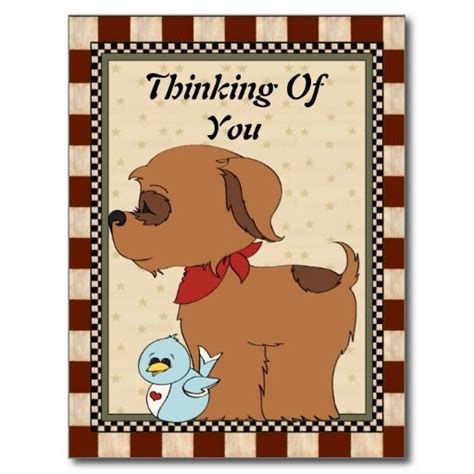 Thinking Of You Puppy cartoon postcard | Puppy cartoon, Postcard, Cartoon