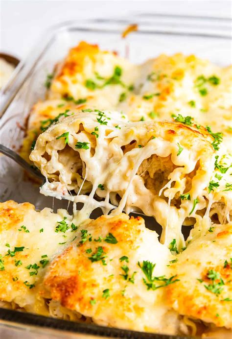 Chicken Alfredo Lasagna Roll Ups Recipe The Cookie Rookie®