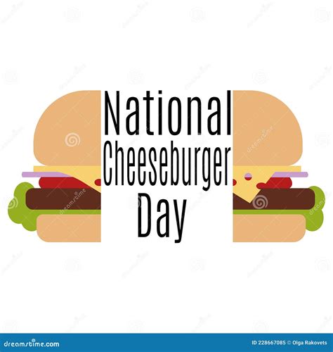 National Cheeseburger Day Idea For A Banner Or Postcard A Popular