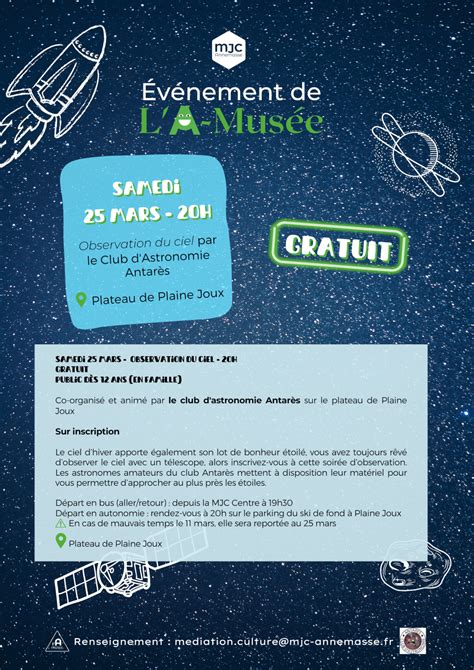 Observation Du Ciel Agenda De La Mjc Annemasse