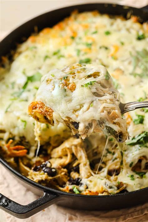 Salsa Verde Chicken Enchilada Bake The Defined Dish