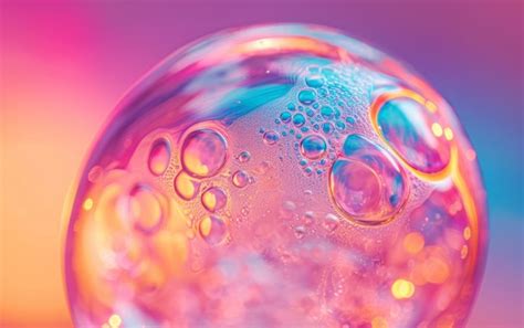 Premium Photo Vibrant Macro Soap Bubbles