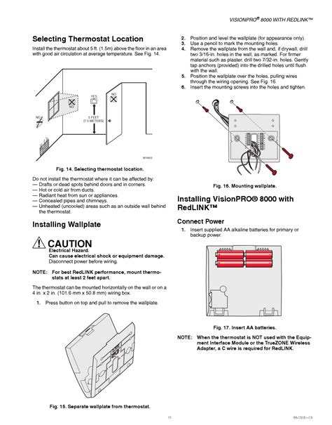 Honeywell Th6210u2001 Installation Manual