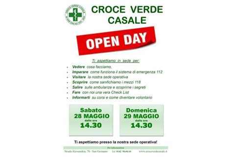 L Open Day Della Croce Verde Di Casale Monferrato