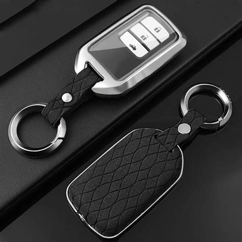 Funda de cuero de ante de aleación de Zinc para llave de coche funda