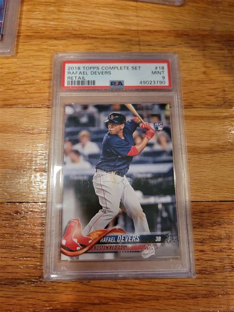 2018 Topps Factory Complete Set Rafael Devers 18 RC PSA 9 Mint Retail