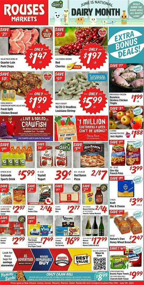 Rouses Markets Bonus Deals Weekly Circular From June