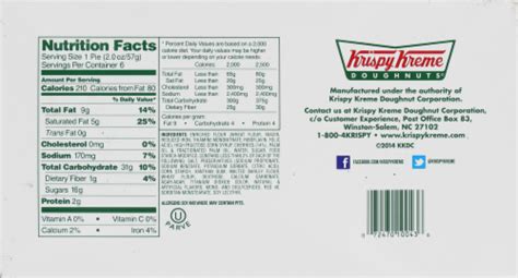 Krispy Kreme Nutrition Label Besto Blog