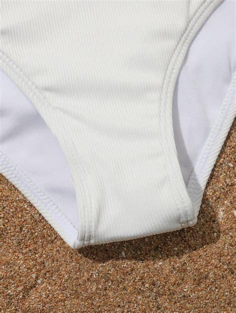 Ensemble bikini à dos croisé uni pour préadolescente et jupe de plage d