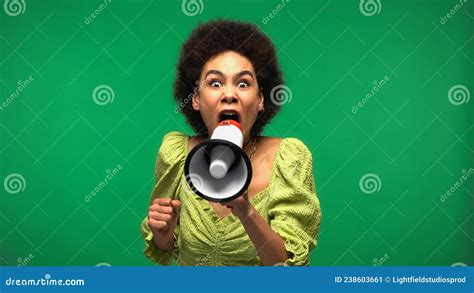 Angry African American Woman Screaming In Stock Image Image Of