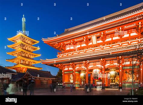 Japan Honshu Tokio Asakusa Sensoji Tempel Aka Asakusa Kannon Tempel