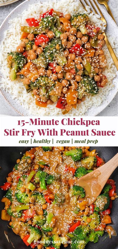 Amazing Minute Peanut Chickpea Stir Fry Goodness Avenue Recipe