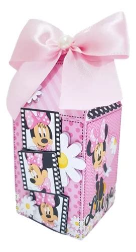 Kit 20 Caixinhas Personalizadas Minnie Rosa 01 Artesanal