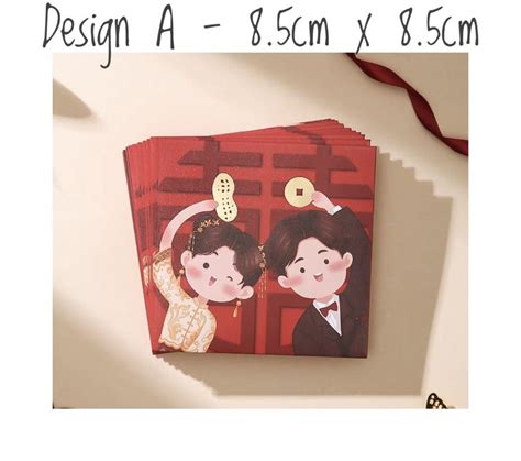 Sg Seller Sg Local Stocks Wedding Red Packet Wedding Ang Pao Cute