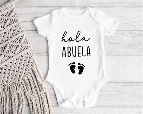 Hola Abuela SVG Baby Shower Svg Spanish Baby Svg Hola - Etsy