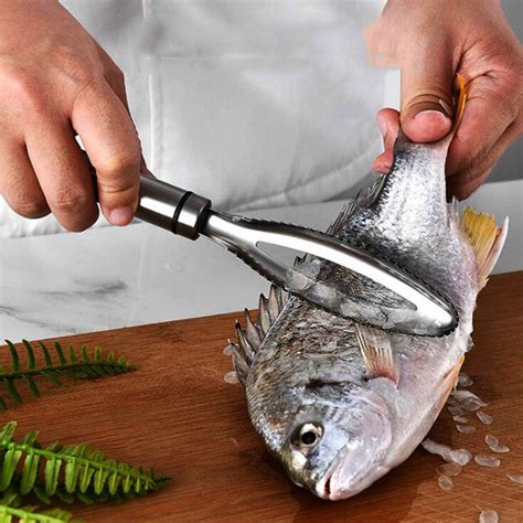 Fish Scaler Stainless Steel Fish Scale Remover - KaroutExpress