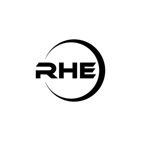 RHE letter logo design in illustration. Vector logo, calligraphy