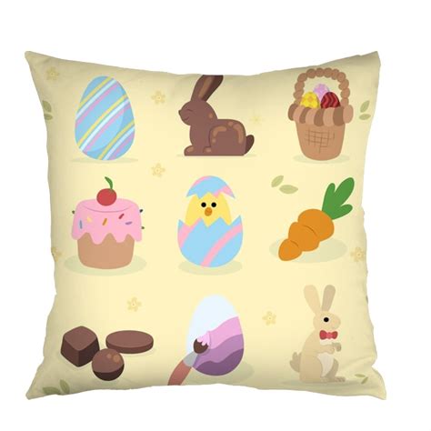 Dicasser Spring Easter Pillow Covers X Set Of Rabbit Bunny