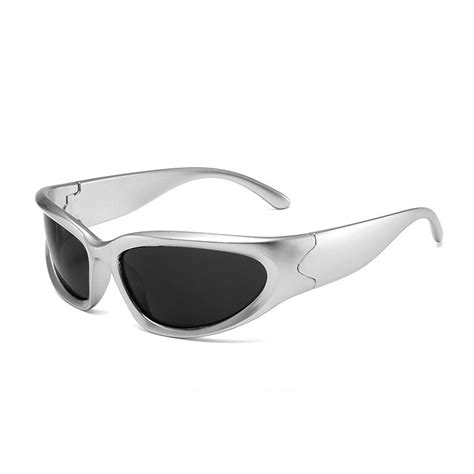 One Piece Wrap Around Shades Y2k Sunglasses For Women Men Sports Sun Glasses Ebay