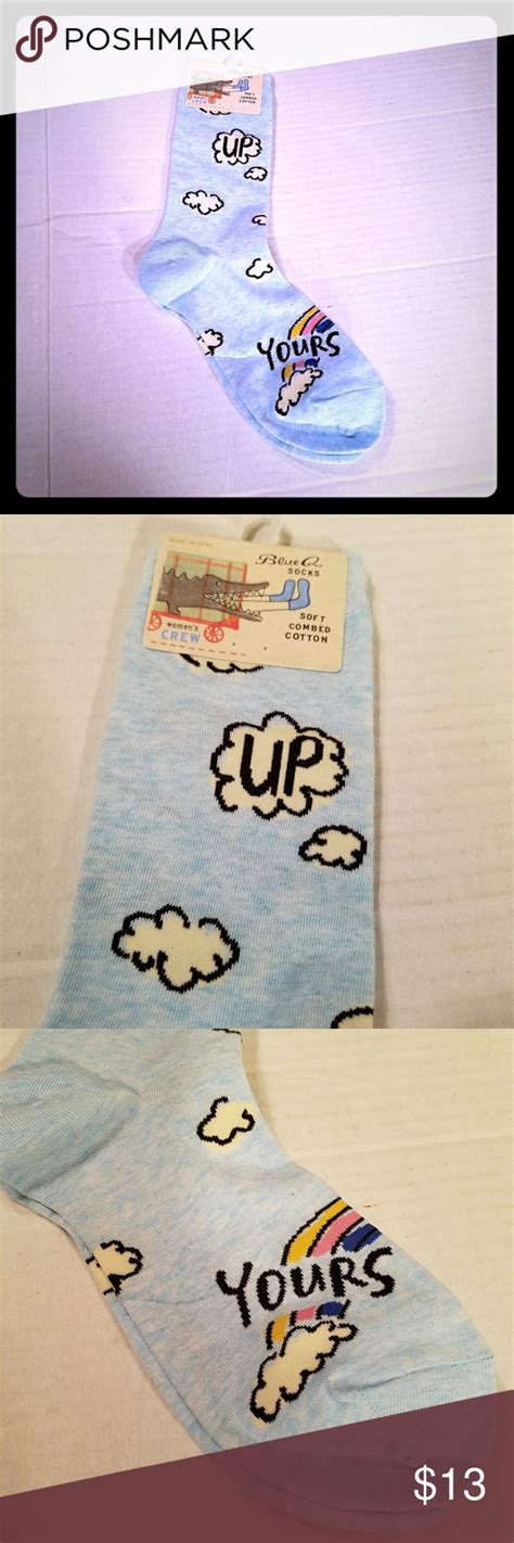 New Blue Q Up Yours Crew Socks Price Firm Blue Q Crew Socks Socks