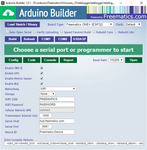 Freematics – Freematics Arduino Builder