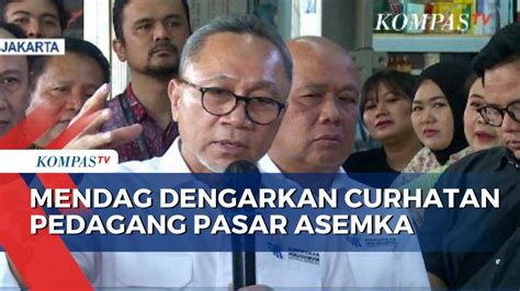 Mendag Zulhas Temui Pedagang Umkm Di Pasar Asemka Jakarta Barat