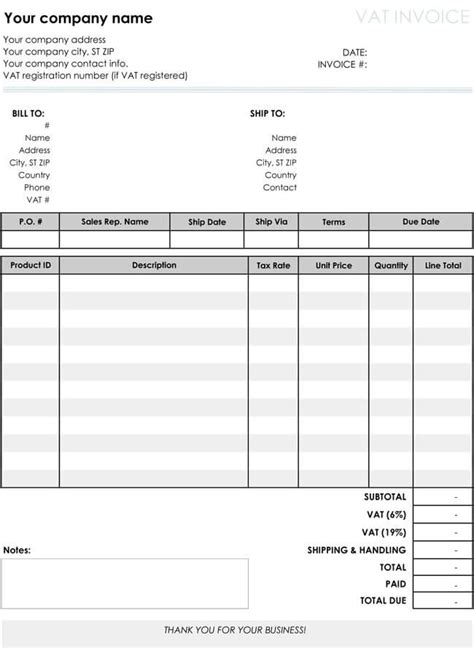 32 Free Invoice Templates Editable With Excel And Word