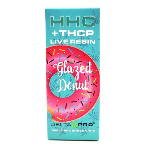 Delta Pro Ml Hhc Thcp Live Resin Disposable Vape Glazed Donut