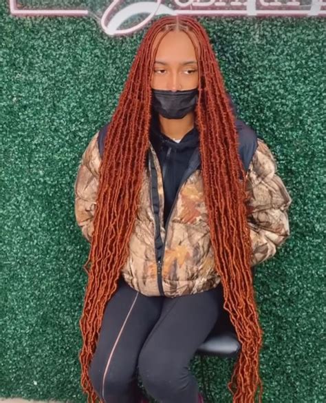 Ginger Faux Locs In 2022 Black Girl Braided Hairstyles Hair Color